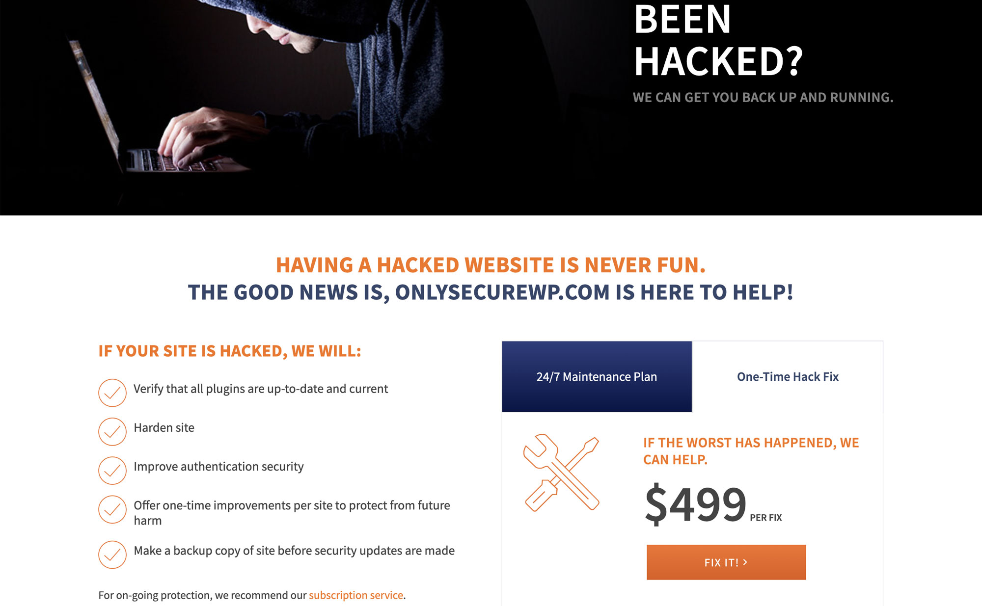 responsive website design for hosting companies