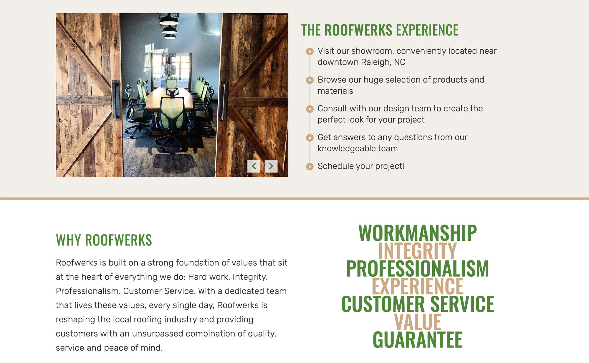 responsive websites for roof company