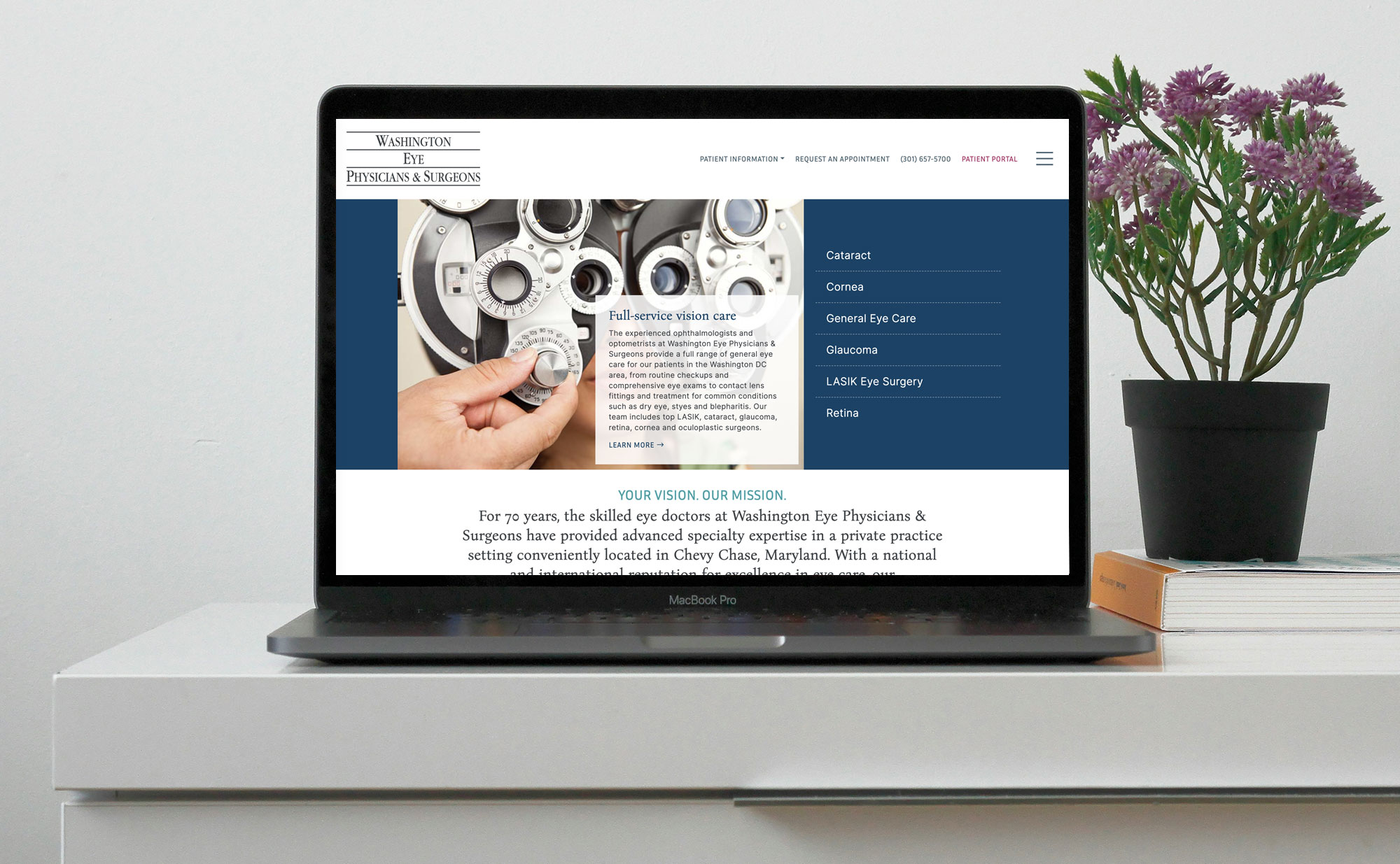 responsive web designer for ophthalmologists