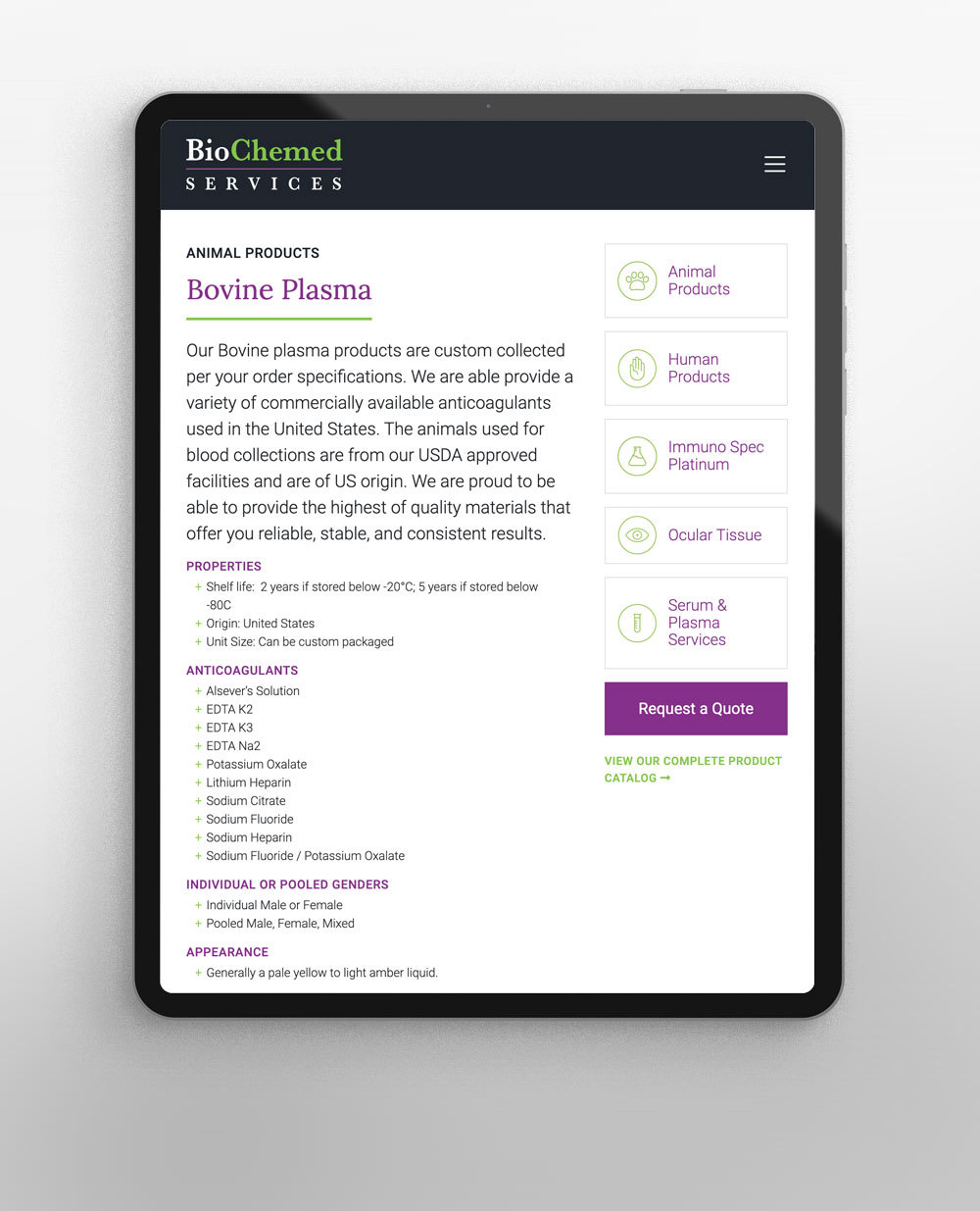custom wordpress design and development for biology companies