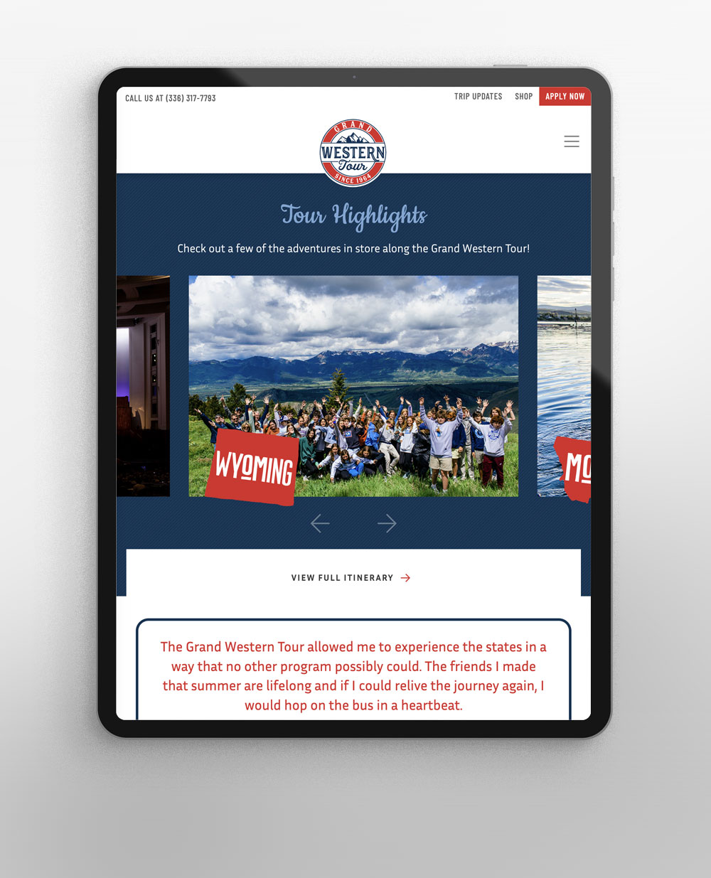 raleigh web designer for teen tours
