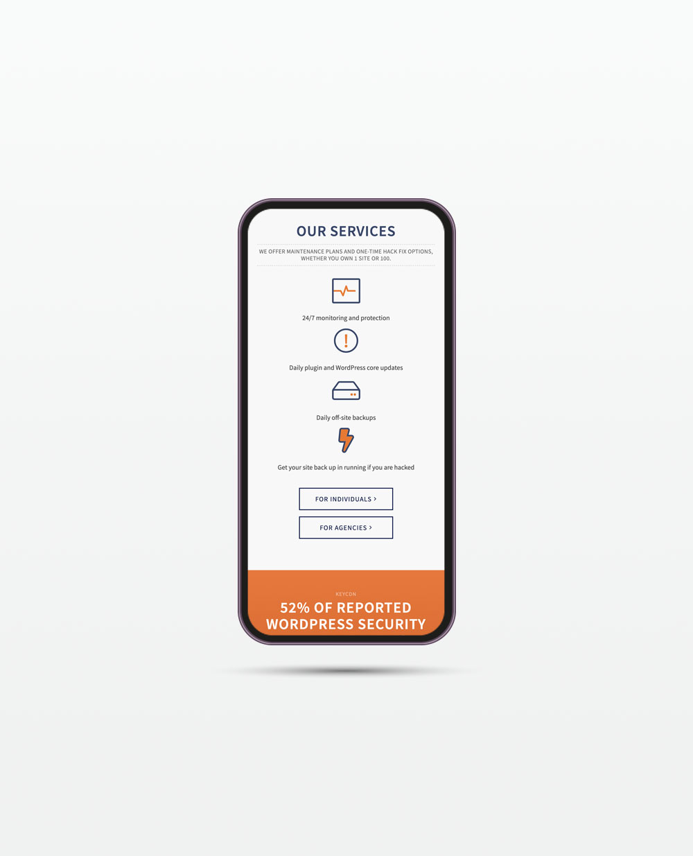 mobile website design for IT services