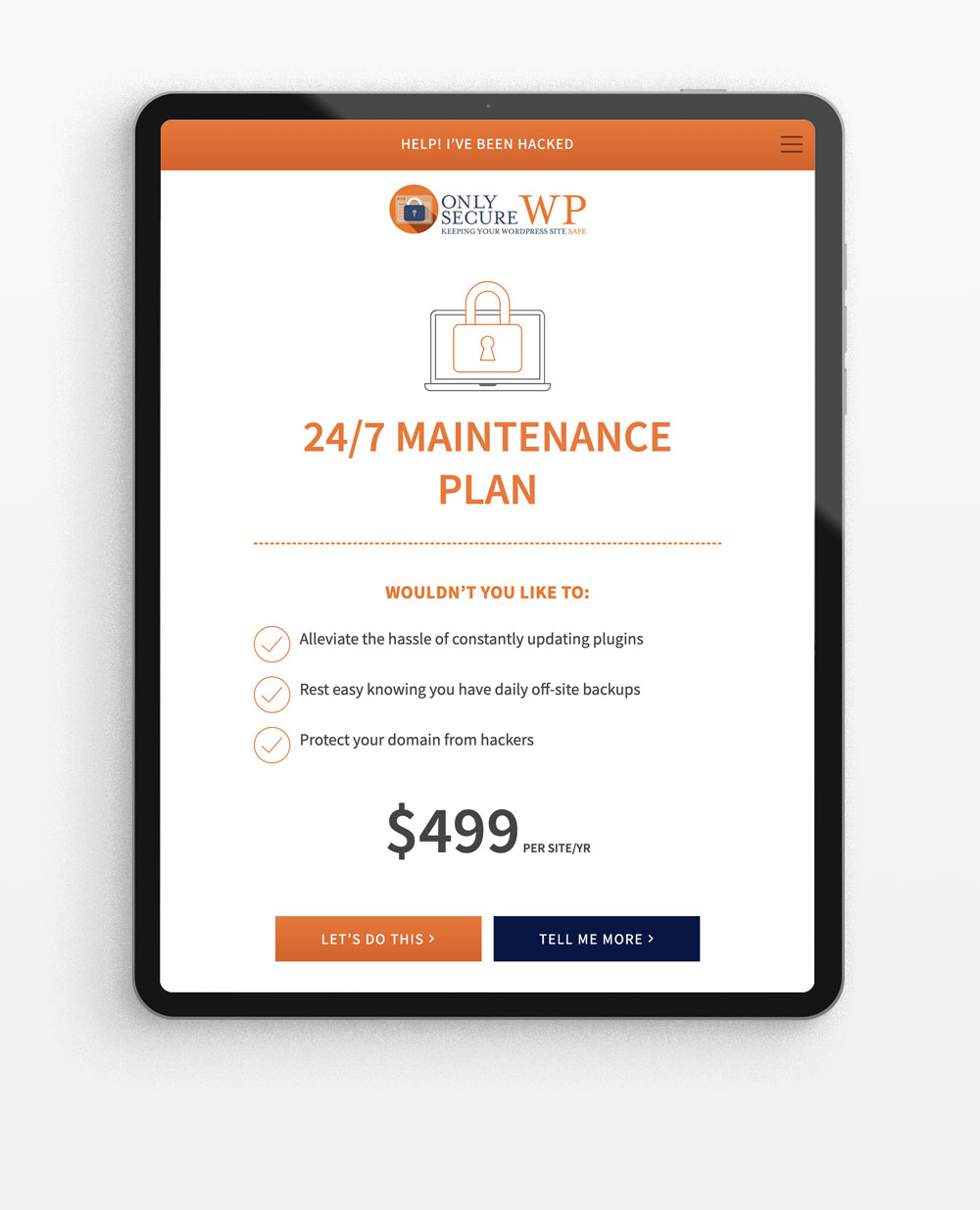 wordpress website design for security companies