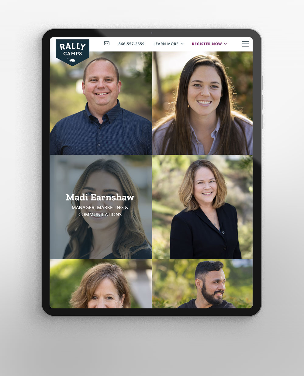 camp website design and development