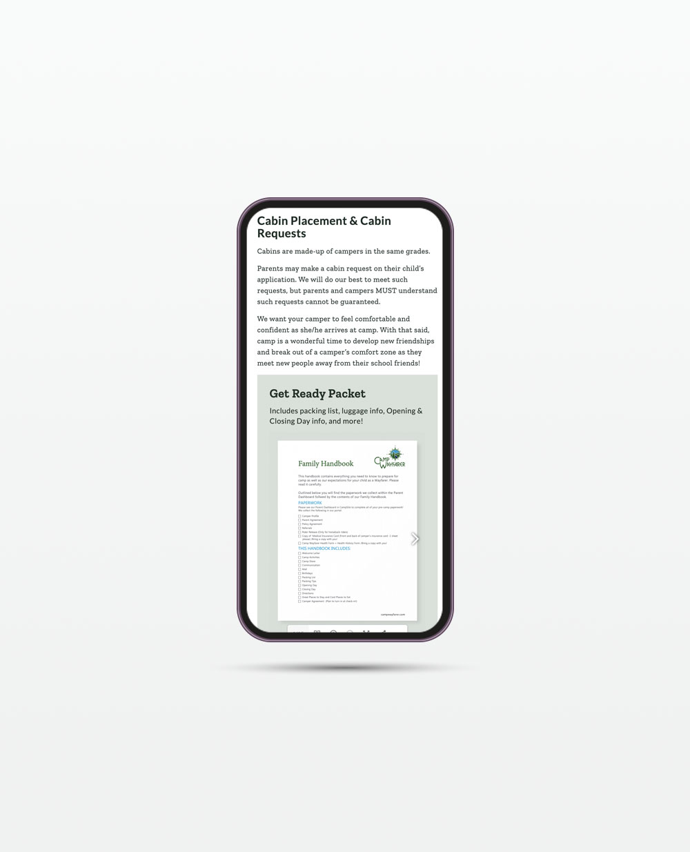 wordpress development for summer camps